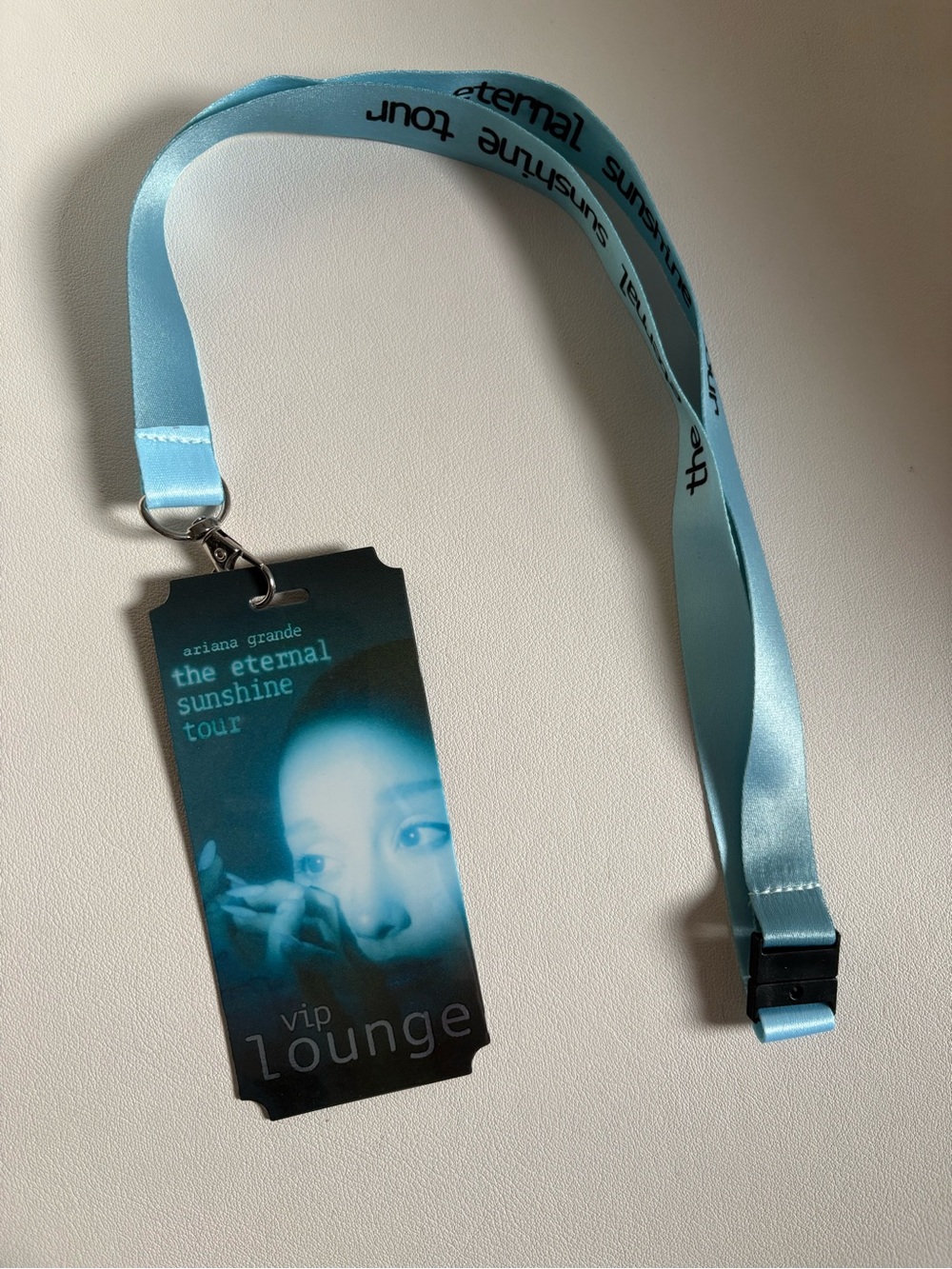 Ariana Grande eternal sunshine tour VIP lanyard lounge pass